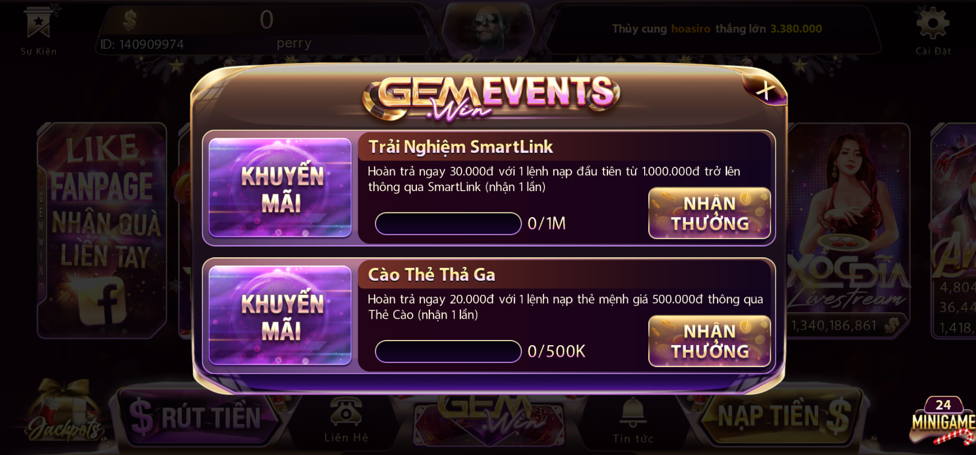 Siêu Ưu Đãi Hấp Dẫn Chỉ Có Tại Gemwin Hot Nhất 2025